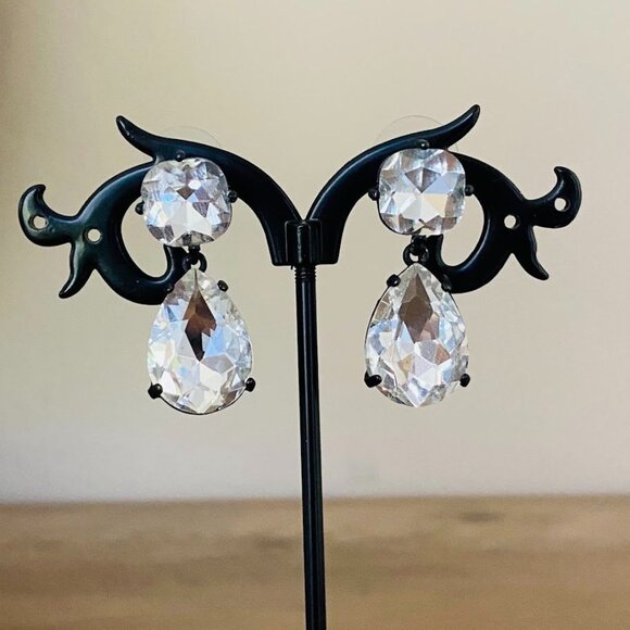 C Wonder Simulated Diamond Statement Drop Earrings - Picture 1 of 4